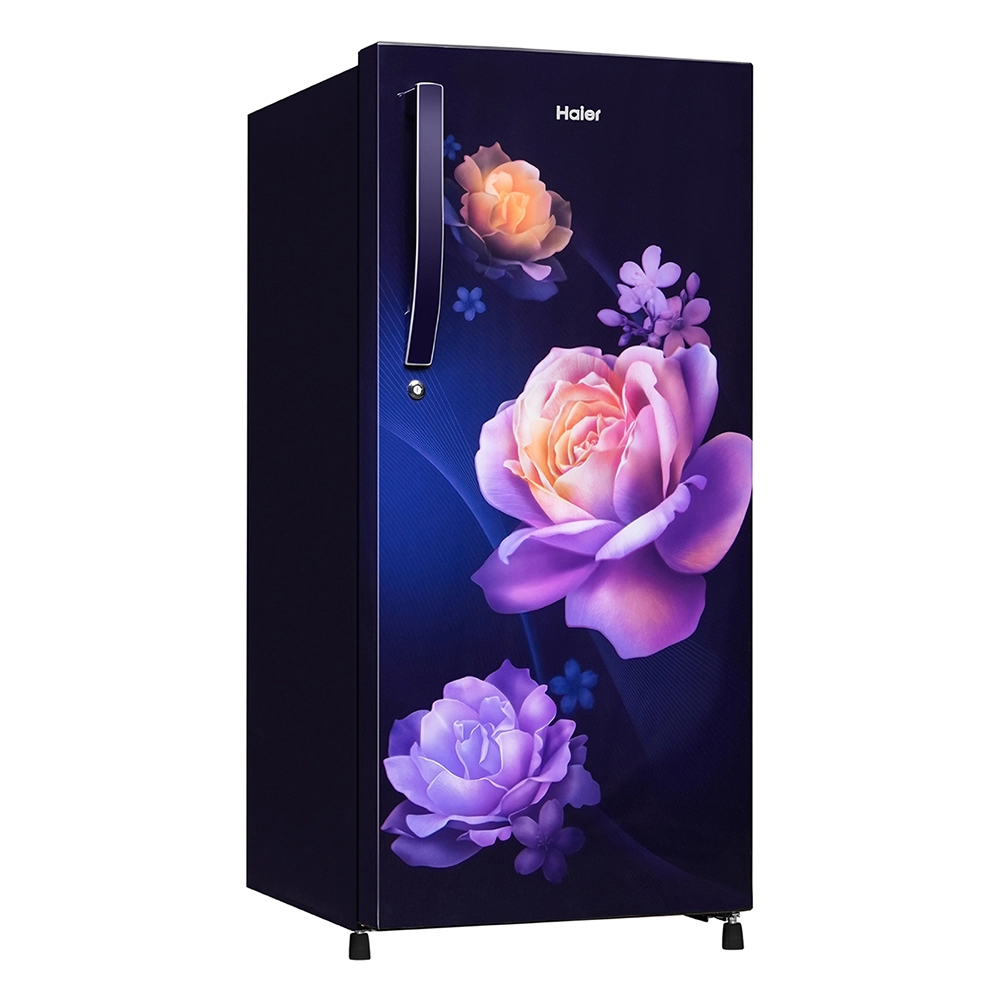 Haier 190L 2 Star Direct Cool Single Door Refrigerator with Toughened Glass Shelf in premium glossy Marine noisettes finish HRD-2102CMN-P